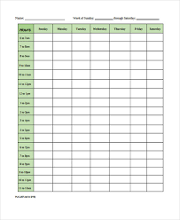 Time Chart Templates 8 Free Word Pdf Format Download
