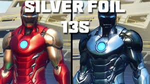 New fortnite holo foil skins gameplay! Tony Stark Iron Man Silver Foil Unlock At Lvl 135 Fortnite Marvel Season 4 Youtube