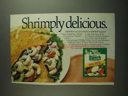 Dx0167 1984 Hidden Valley Ranch Dressing Mix Ad Shrimp Sal Healthy Sweet Snacks Chex Mix Recipes Crock Pot Chex Mix Recipes