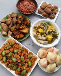 Sayur bayam dan ayam goreng. Pin Di 1 Set Menu