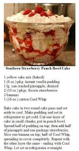 Southern Strawberry Punch Bowl Cake Add Blueberries To Top For A Patriotic Look Full Recipe Here Part Of Me Punch Bowl Cake Recipe Desserts Punch Bowl Cake