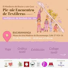 Desde la Meseta de Bucaramanga y su área metropolitana, nos daremos cita en  el Encuentro de TEXTILERAS el próximo 23 de Noviembre desde las 10:30 a.m.  y hasta las 3:00 p.m. en