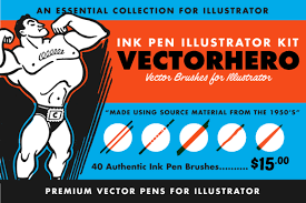 Vectorhero Brushes For Illustrator Illustrator Brushes Vector Brush Ink Brush