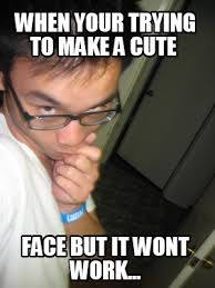Meme Maker When Your Trying To Make A Cute Face But It Wont Work Meme Generator