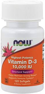 Bronson vitamin d3 10,000 iu (250 mcg) 1 year supply for immune support, healthy muscle function & bone health. Amazon Com Now Supplements Vitamin D 3 10 000 Iu Highest Potency Structural Support 120 Softgels Health Personal Care