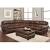 Modern Brown Leather Sectional