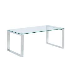 Whether you prefer farmhouse or rustic, traditional or modern decor, you can find a coffee table to match at walmart canada. Nspire Coffee Table 39 5 In X 15 75 In Chrome Base Clear Glass Lowe S Canada