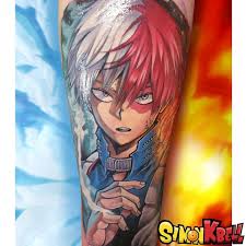 Todoroki By Simonkbell Visit Gamer Ink For The Best Gamer Tattoos To Submit Your Work Use The Tag Animemasterink To Anime Tattoos Anime Gamer Tattoos