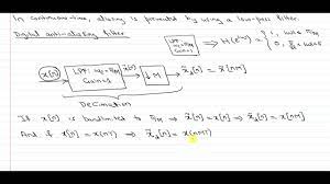 Sampling-Rate Conversion: Avoiding Aliasing During Downsampling - Youtube