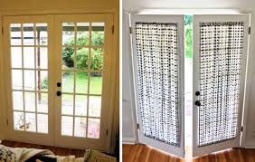 Assuming your window has 3 separate vertical panes, you could choose to hang 3 separate panels with 3 separate rods, one for each pane. Diy French Door Curtain Panel Tutorial Before After Pretty Prudent
