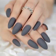 Here is everything you need to know about getting acrylic nails. Rubber Surface Matte Point False Nails Grandma Gray Almond Fake Nail Tips Artificial Manicure Tips Fingernails 24ct False Nails Aliexpress