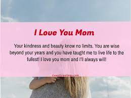 So something short, sweet, and sincere, as long as it sounds like you, will be just right. 55 Best I Love You Messages For Mom Wishes And Quotes