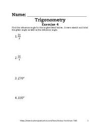 Intro To Trig Lesson 4 Of 6 Reference Angles Lesson Calculus Intro
