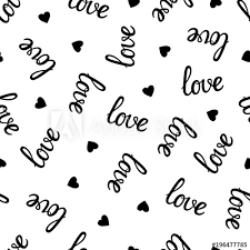 Wallpapercave is an online community of desktop wallpapers enthusiasts. Phrase Love Hand Drawn Lettering And Hearts On White Background Black Seamless Vector Pattern Texture For Fabric Wrapping Paper Wallpaper Print Buy This Stock Vector And Explore Similar Vectors At Adobe