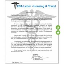 Emotional Support Animal Letter For Airlines Housing Esa Doctors Emotional Support Animal Emotional Support Dog Esa Letter