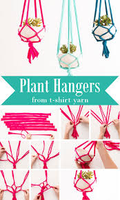 Plant Hangers From T Shirt Yarn Diy Home Sweet Home Crochet Plant Hanger Plant Hanger Diy Plant Hanger