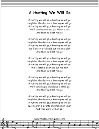A Hunting We Will Go Lyrics Printout Midi And Video Classroom Songs Kindergarten Songs Preschool Songs