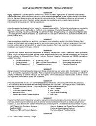 Sample Summary Statements Resume Workshop Free Resume Sample Resume Summary Statement Resume Summary Professional Resume Samples