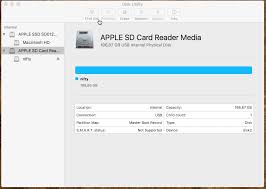Click the connected sd card and then click the wipe partition option in the left menu. Unable To Partition A Sdxc Card Using Disk Utility Ask Different