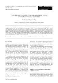 Pdf Factors Influencing The Tourism Competitiveness Of Former Socialist Countries