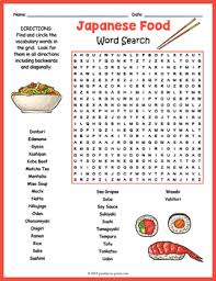 Japan Activity Japanese Food Word Search By Puzzles To Print Tpt Dementia Activities Dementia Activities Brain In 2020 Food Words Japanese Food Dementia Activities