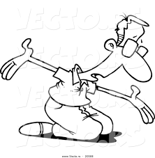 38+ free coloring pages on forgiveness for printing and coloring. Vector Of A Cartoon Man Begging For Forgiveness Coloring Page Outline By Toonaday 20588