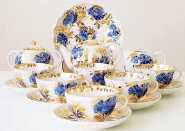 Chinesedelivered fromgolden empress gardenatgolden empress garden, 618 south st, philadelphia, pa 19147, usa. Lot Art Nina Slavina Lomonosov Imperial Porcelain Factory Tulip Golden Garden Blue Bird Tea Set Gold Porcelain