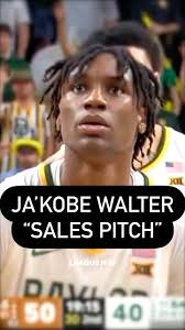 The Ja’Kobe Walter “Sales Pitch”, 🟢 Baylor’s 19-year-old freshman wing, 🟢  6’5 ½” with a 6-foot-10 wingspan, 🟢 14.5 PTS, 4.4 REB, 1.1 STL, 🟢  Versatile shotmaking ability, 🟢 Promising defensive tools