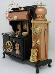 steampunk keukenblokje met koper en brons steampunk steampunk decor steampunk gadgets