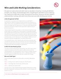 Wiring is subject to safety standards for design and installation. Https Code Authorities Ul Com Wp Content Uploads 2014 04 Ul Wireandcableexplained Pdf