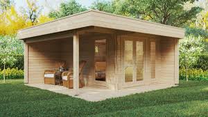 John deere green, case ih red, nh blue and grey. Modern Garden Office Hansa Lounge With Veranda 12m 44mm 5 X 5 M Summer House 24