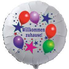 Willkommen zu hause banner leinen hängende girlande für familienfeier home decor. Folienballon Willkommen Zuhause Mit Balloons And Stars Folienballon Mit Helium Ballongas