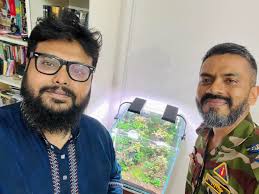 My lill tank had a visitor today... Khalid Abdullah it is always nice to  have u.