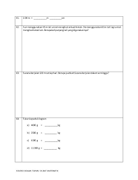 Koleksi Soalan Matematik Tahun 3 Kbat