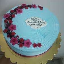 Using your private pet name for the recipient can instantly make a simple message more warm and personal. Event Age Simple Floral Anniversary Cake For Their Parents Facebook