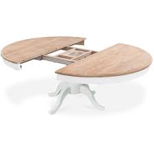 Jun 21, 2021 10am et date format. Table Ronde Extensible En Bois Massif Sidonie Blanc