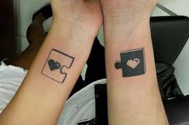 Just make sure your puzzle pieces can actually join, otherwise it. His And Hers Jigsaw Pieces Cute Couple Tattoos Couple Tattoos Friendship Tattoos