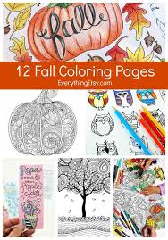 These spring coloring pages are sure to get the kids in the mood for warmer weather. 12 Free Fall Coloring Pages For Adults Indie Crafts
