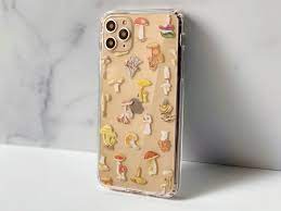 Autumn Watercolor Mushroom Clear Case For Iphone 12 Mini Xs Etsy In 2021 Iphone Cases Case Aesthetic Phone Case