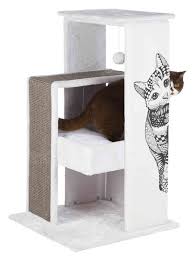 Trixie Kedi Tirmalama Oyun Evi 101 Cm Beyaz Gri Kedi Tirmalamalari Kedi Yatak Ve Tasimalari Trixie