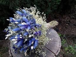 Arredamento Per La Casa Blu Brillante E Bianco Dried Flower Bouquet Mazzo Scozzese Di Cardo Blu Con Lagurus Fiori Selvatici Bouquet Di Fiori Secchi Dried Flower Arrangements Dried Flower Bouquet Flower