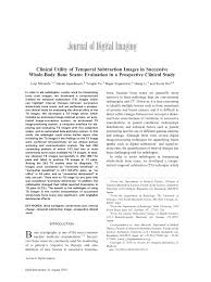 PDF) Clinical Utility of Temporal Subtraction Images in Successive  Whole-Body Bone Scans: Evaluation in a Prospective Clinical Study