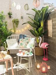 Pin By Linda Grunewald On Unser Gluck Tropical Outdoor Decor Tropical Home Decor Small Outdoor Spaces