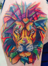 Watercolor tattoos are made combining different colors. Watercolor Lion By James Hurley At Eclectic Tattoo Lansing Michigan Imgur