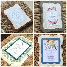 Keepsake Preserved Wedding Invitation Plaque Single Layer Etsy Wedding Invitations Invitations Reception Card