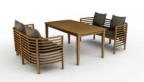 Once you know what type of garden table you need, you can choose from different designs and finishes, features as well as tabletop and primary material. Spirals Collection Teak Dining Table Benches Perspective Web Seasonal Living