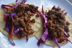What more could you want? Ground Bison Tacos With Red Cabbage Slaw And Creamy Salsa Chef Jen