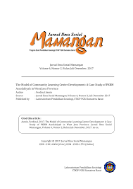 Pdf The Model Of Community Learning Center Development A Case Study Of Pkbm Assolahiyah In West Java Province