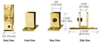 C R Laurence Eh48 Crl Brass Short Leg Set Screw Clamp For 1 4 To 5 16 Glass By C R Laurence 9 40 Extremely Versatile Glass Shelf Supports Clamp Railing
