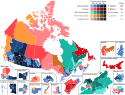 The 2019 canadian federal election (formally the 43rd canadian general election) was held on october 21, 2019, to elect members of the house of commons to the 43rd canadian parliament. 2006 Canadian Federal Election Wikipedia
